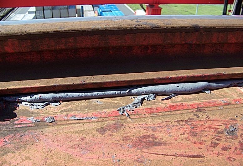 Schienenauflage im Detail – DSM Rostock