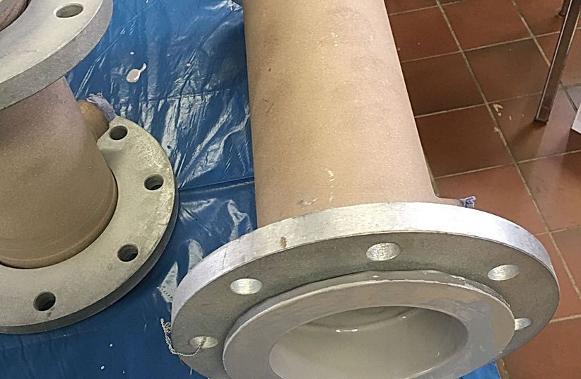 Flanschrohr nach der Instandsetzung – DSM Rostock